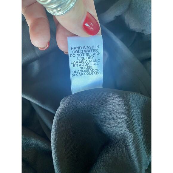 NWT Entro Black Mock Neck Sleeveless Tiered Maxi Dress Flowy Boho Small - Picture 9 of 11